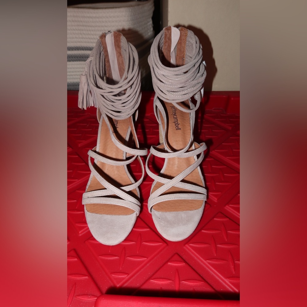 Jeffrey Campbell Women's Cream Strappy Sandals